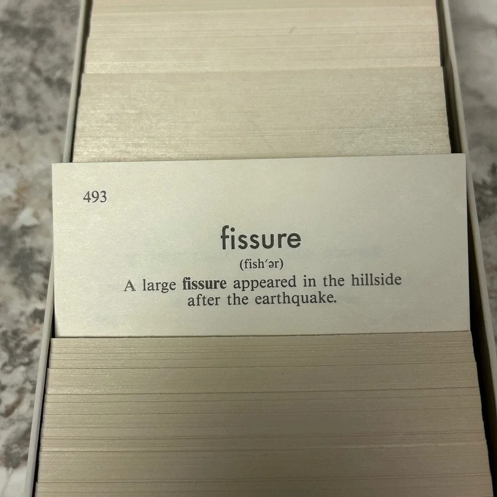 Vis-Ed‎ English Vocabulary Cards Set No. 1 Blue 1000 Flashcards Vintage 1986